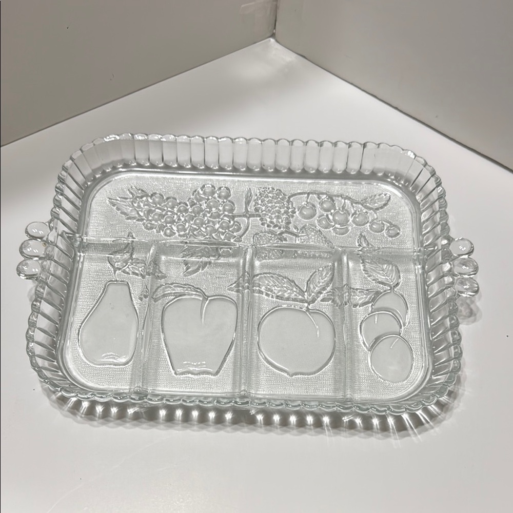 Indiana Glass Co Clear Five Part Relish Tray